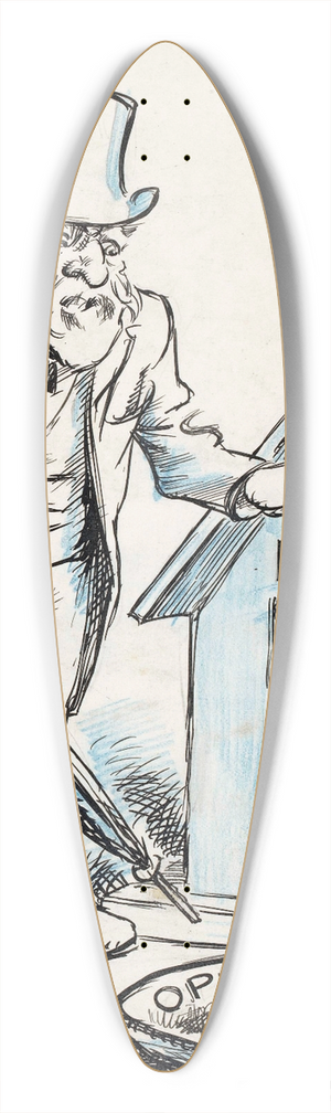 Patricq Kroon - Cort van de Linden en de openbaarheid 39.3 inch art pintail longboard deck