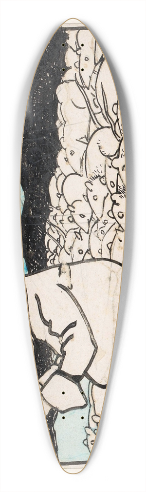 Patricq Kroon - Kuyper als de Rattenvanger van Hamelen 39.3 inch art pintail longboard deck