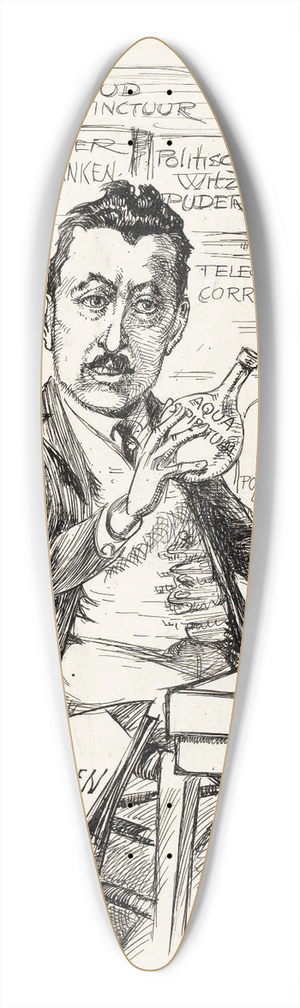 Patricq Kroon - Philip Pinkhof 39.3 inch art pintail longboard deck