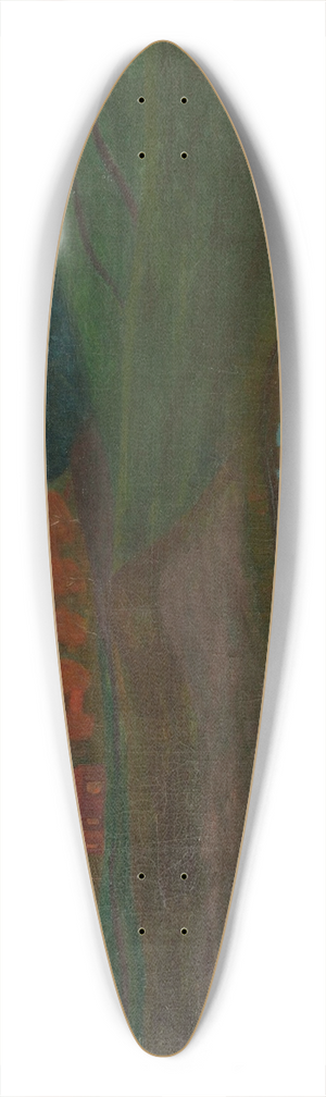 Paula Modersohn-Becker - Herbstlandschaft am Weyerberg mit Tmpel 39.3 inch art pintail longboard deck