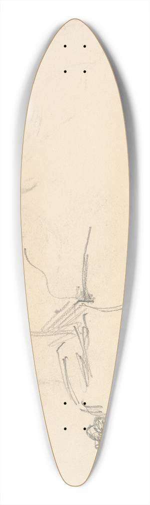 Paul Czanne - A Man seen from Behind 39.3 inch art pintail longboard deck