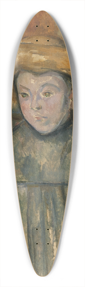 Paul Czanne - Boy With a Straw Hat 39.3 inch art pintail longboard deck