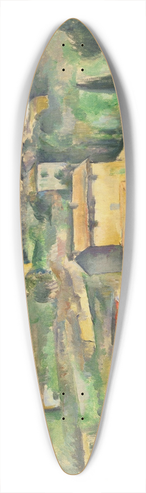 Paul Czanne - Fields at Bellevue 39.3 inch art pintail longboard deck
