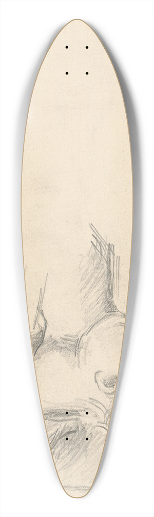 Paul Czanne - Man Bending Forward 39.3 inch art pintail longboard deck