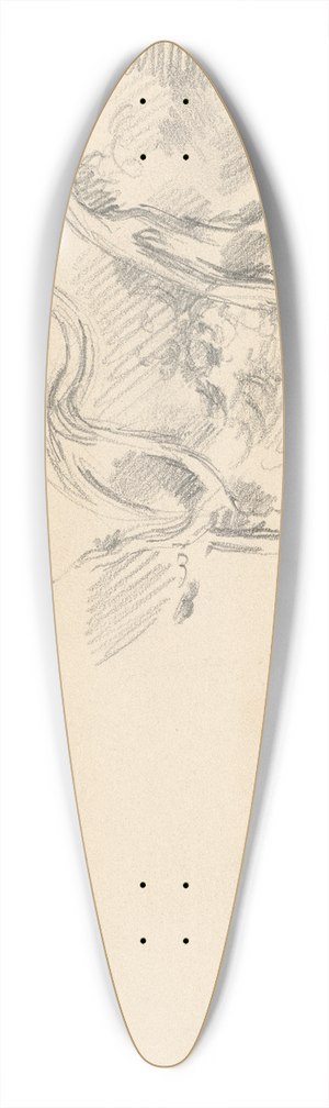 Paul Czanne - Pine Tree 39.3 inch art pintail longboard deck