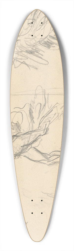 Paul Czanne - Spanish Dancers 39.3 inch art pintail longboard deck