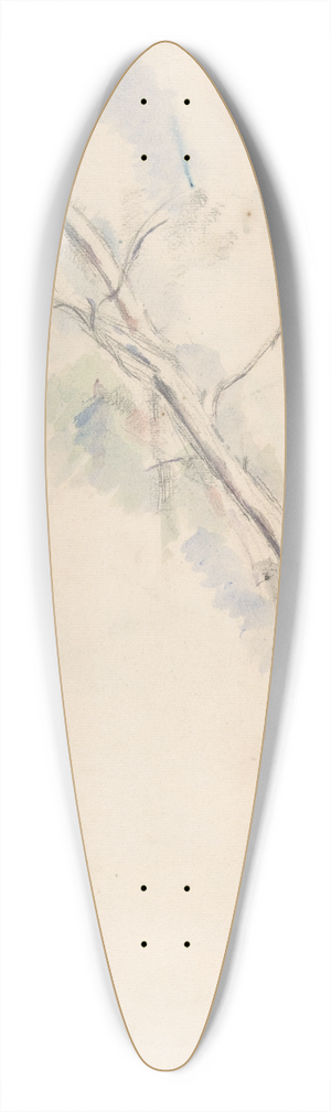 Paul Czanne - Study of a tree 39.3 inch art pintail longboard deck