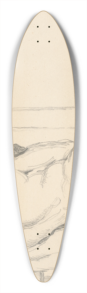 Paul Czanne - Study of Pugets Hercules Resting 39.3 inch art pintail longboard deck