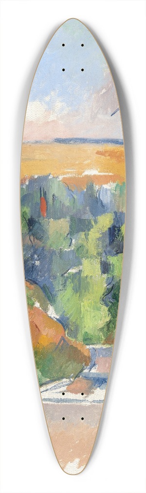 Paul Czanne - The Bend in the Road 39.3 inch art pintail longboard deck