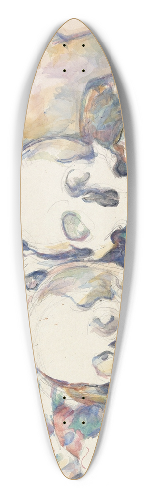 Paul Czanne - The Three Skulls 39.3 inch art pintail longboard deck