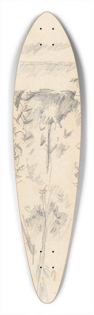 Paul Czanne - Trees and Shrubs 39.3 inch art pintail longboard deck