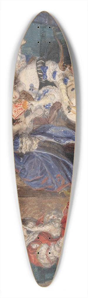 Paul Delaroche - Women in an Interior 39.3 inch art pintail longboard deck