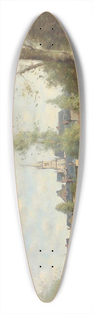 Paul Dsir Trouillebert - Vue De La Flche 39.3 inch art pintail longboard deck