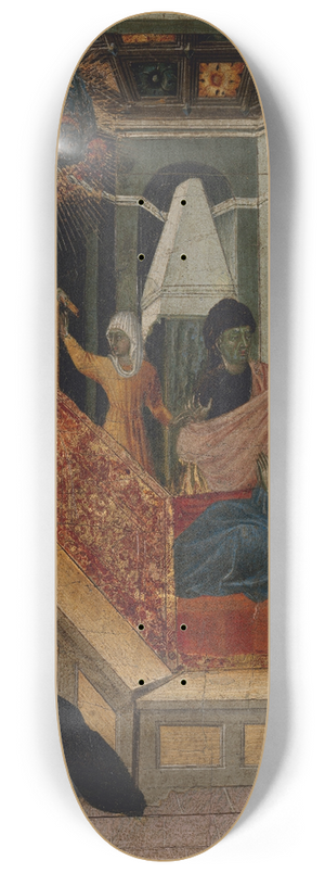 Giovanni di Paolo - Saint Catherine of Siena Beseeching Christ to Resuscitate Her Mother 8.25 inch art skate deck