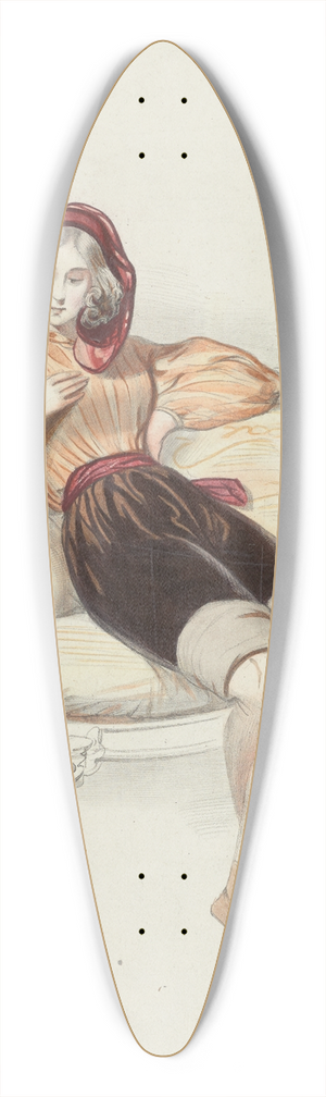 Paul Gavarni - Costume prints 39.3 inch art pintail longboard deck