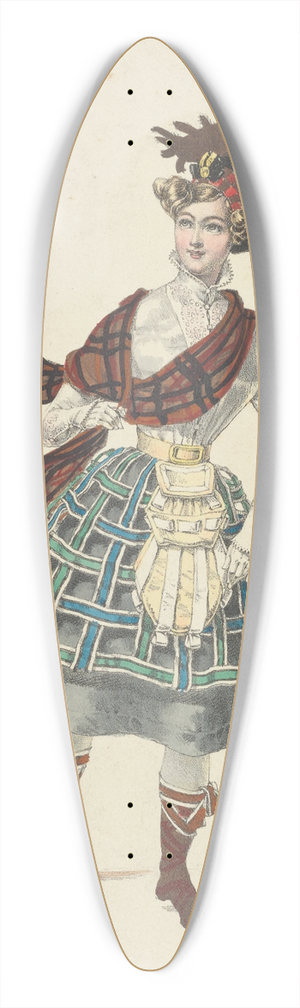 Paul Gavarni - Costume prints 39.3 inch art pintail longboard deck