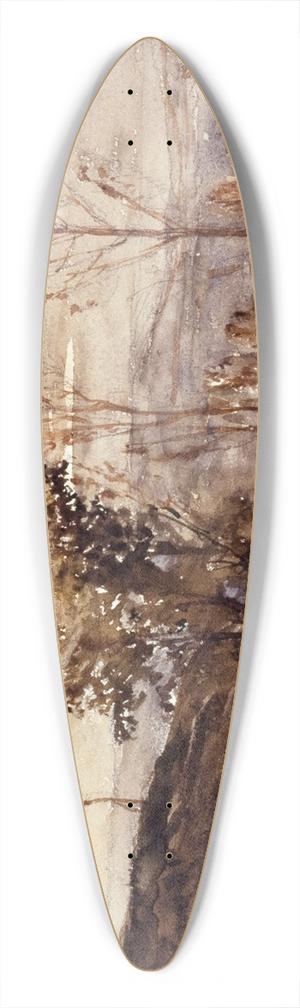 Paul Huet - Les bois de Svres 39.3 inch art pintail longboard deck