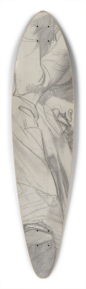 Paul-Jacques-Aim Baudry - Study for the Muse Thalia 39.3 inch art pintail longboard deck