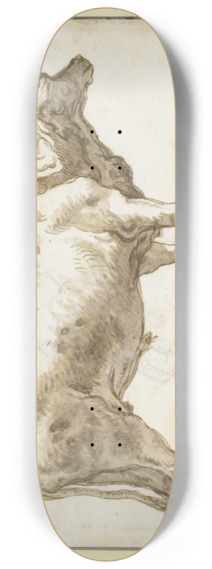 Giovanni Domenico Tiepolo - A Bullock Standing to the Right (on a Base) 8.25 inch art skate deck