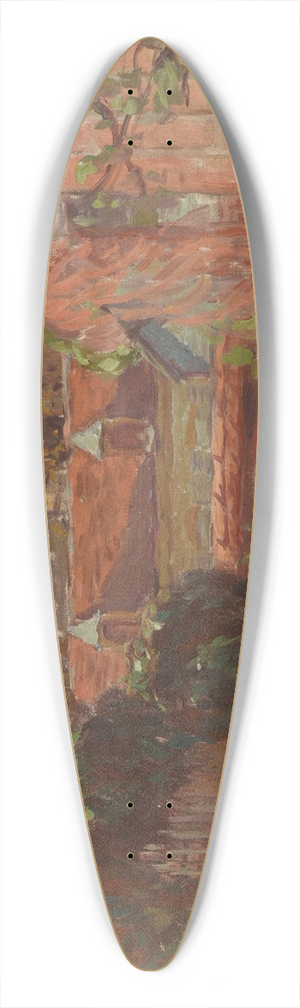 Paul Jamot - La Cathdrale de Reims 39.3 inch art pintail longboard deck