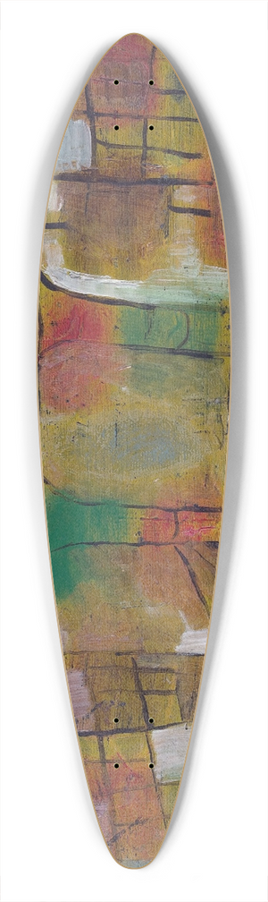 Paul Klee - Baum und ArchitekturRhythmen (Tree and ArchitectureRhythms) 39.3 inch art pintail longboard deck