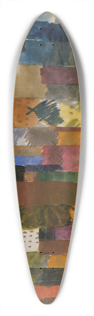 Paul Klee - Before the Town 39.3 inch art pintail longboard deck
