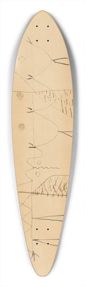 Paul Klee - Brder 39.3 inch art pintail longboard deck