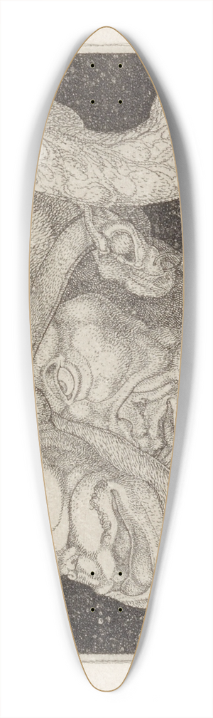Paul Klee - Comedian (Invention 4) 39.3 inch art pintail longboard deck