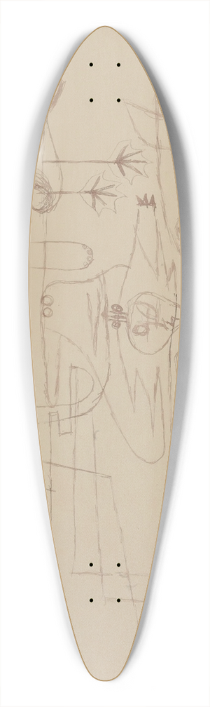 Paul Klee - Drawing For Bird Islands 39.3 inch art pintail longboard deck