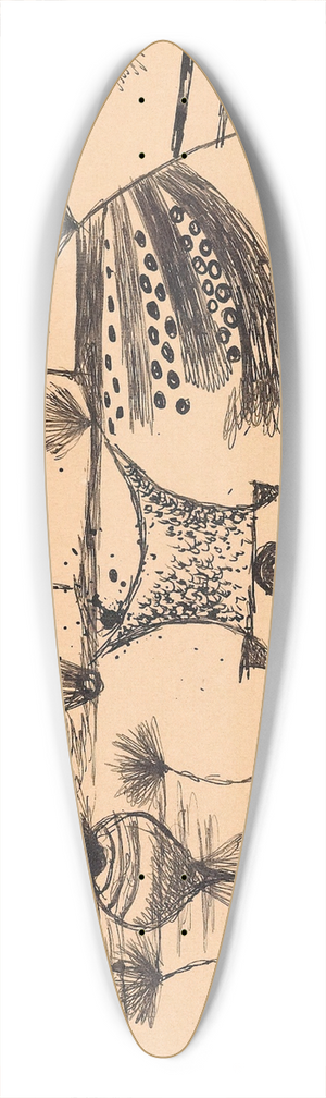 Paul Klee - Garten am Fluss 39.3 inch art pintail longboard deck