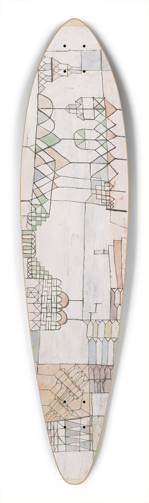 Paul Klee - Great Hall for Singers 39.3 inch art pintail longboard deck