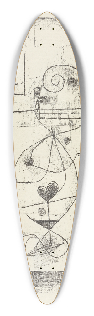 Paul Klee - Herzdame 39.3 inch art pintail longboard deck