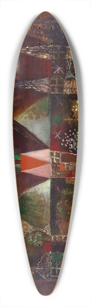 Paul Klee - Night Feast 39.3 inch art pintail longboard deck