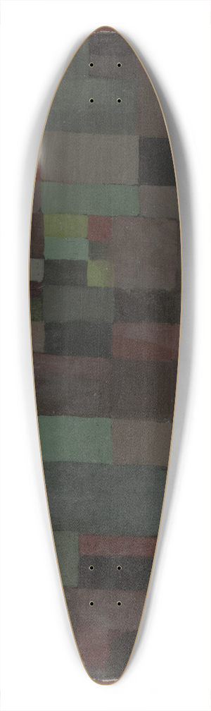 Paul Klee - Red,Green Architecture (yellow,violetgradation) 39.3 inch art pintail longboard deck