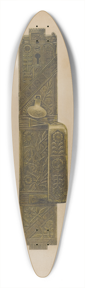 Paul Poffinbarger - Door Latch and Handle 39.3 inch art pintail longboard deck