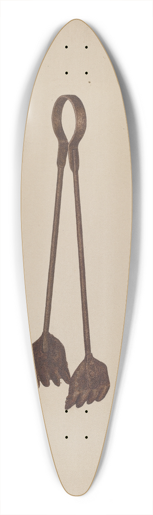 Paul Poffinbarger - Fireplace Tongs 39.3 inch art pintail longboard deck