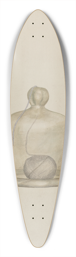 Paul Poffinbarger - String Bowl 39.3 inch art pintail longboard deck