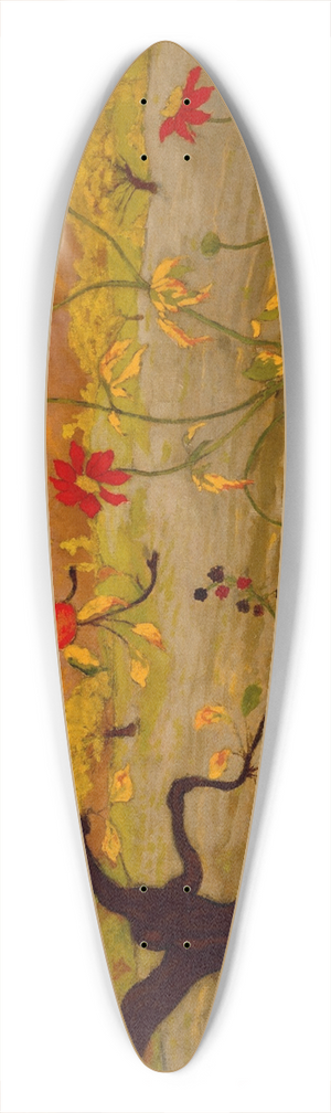 Paul Ranson - Apple Tree with Red Fruit 39.3 inch art pintail longboard deck