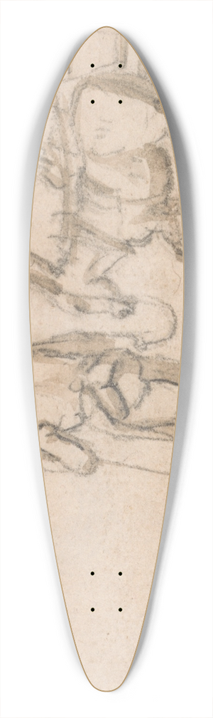 Paul Sandby - Two Wheeled Cart and Figures 39.3 inch art pintail longboard deck