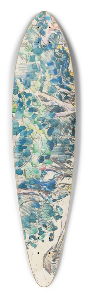 Paul Signac - Bourg-Saint-Andol 39.3 inch art pintail longboard deck