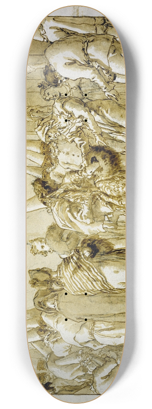 Giovanni Domenico Tiepolo - Punchinellas Father Brings Home His Bride 8.25 inch art skate deck