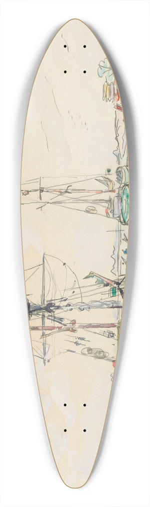 Paul Signac - Rivire de Vannes 39.3 inch art pintail longboard deck