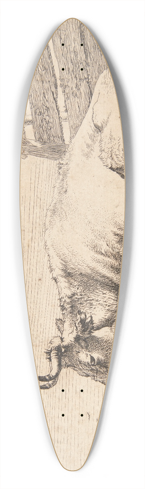 Paulus Potter - Ko liggende ved et hegn 39.3 inch art pintail longboard deck