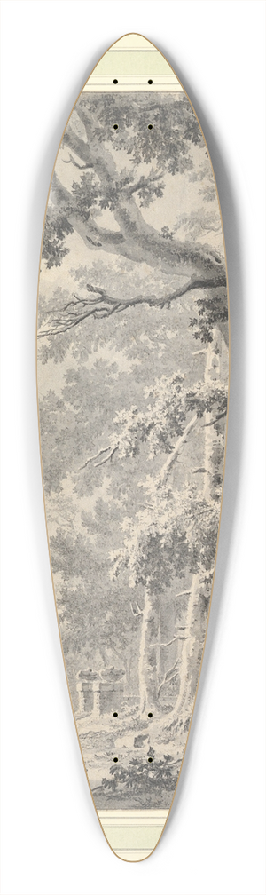 Paulus van Liender - Wooded Landscape 39.3 inch art pintail longboard deck