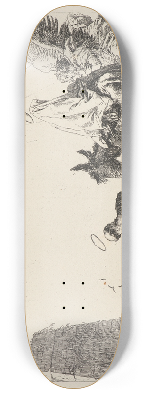 Giovanni Domenico Tiepolo - The Flight with Obelisk at the Left 8.25 inch art skate deck Giovanni Domenico Tiepolo - The Flight with Obelisk at the Left 8.25 inch art skate deck