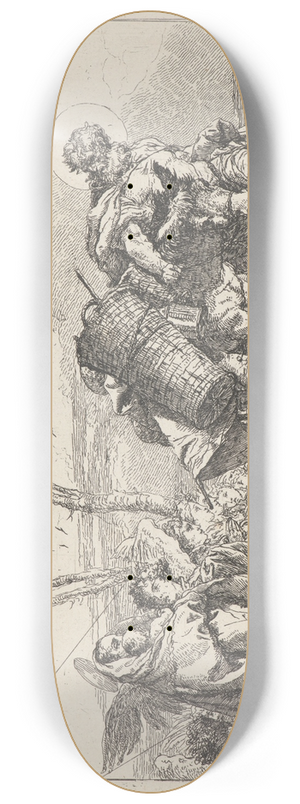 Giovanni Domenico Tiepolo - The Madonna and Child at Left, with a File of Angels 8.25 inch art skate deck Giovanni Domenico Tiepolo - The Madonna and Child at Left, with a File of Angels 8.25 inch art skate deck