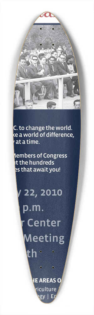 Peace Corps - Intern Event 2010 39.3 inch art pintail longboard deck