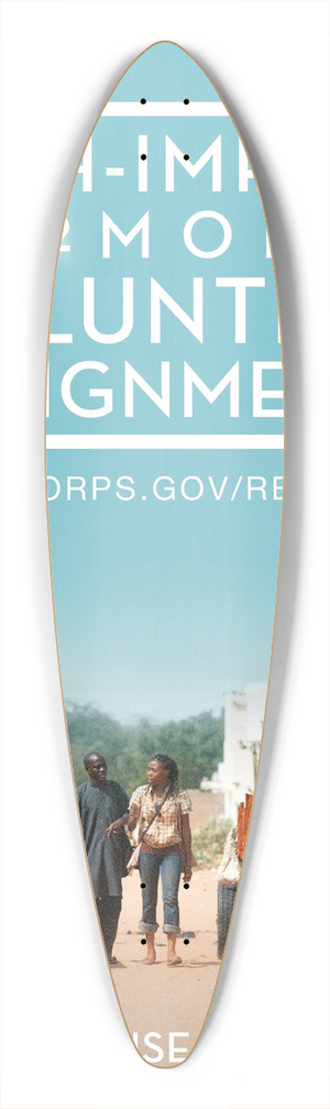 Peace Corps - Volunteer Assignments 39.3 inch art pintail longboard deck