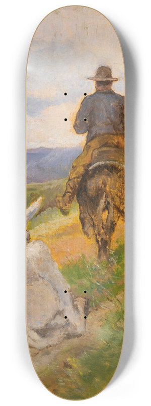 Giovanni Fattori - Buttero A Cavallo E Mulo Bianco 8.25 inch art skate deck Giovanni Fattori - Buttero A Cavallo E Mulo Bianco 8.25 inch art skate deck