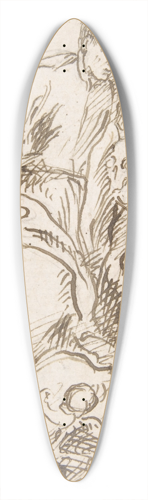 Pedro Duque y Cornejo - Saint Francis Borja 39.3 inch art pintail longboard deck